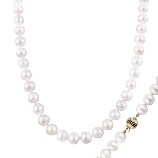 Fancy Freshwater Pearl Necklace set in 14k gold