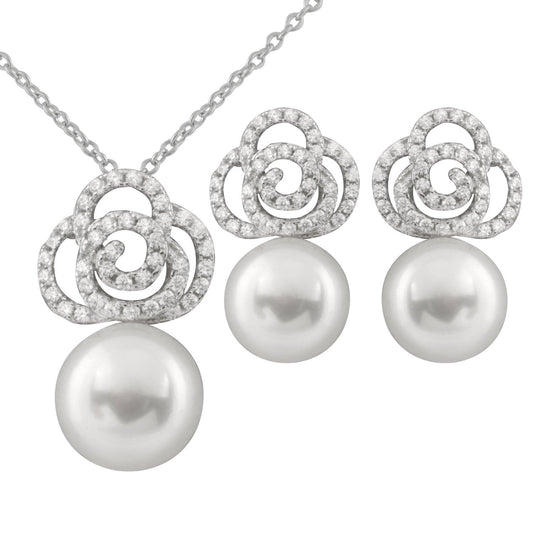 Fancy Cubic Pearl 2 Piece Set