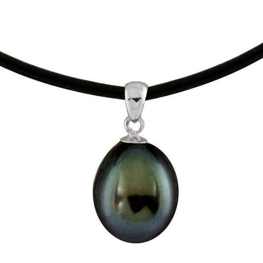 Rubber Pearl Pendant Necklace