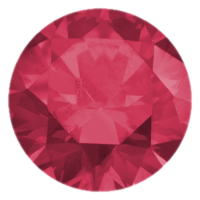 3x3mm Heart Ruby