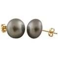 Load image into Gallery viewer, Decadent Gray 10mm Pearl Studs
