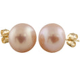 Load image into Gallery viewer, Decadent Pink 10mm Pearl Studs
