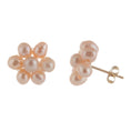 Load image into Gallery viewer, Hand Made Flower Pearl Stud Earrings
