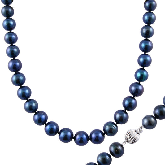 Fancy Freshwater Pearl Necklace set in 14k gold