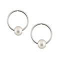 Load image into Gallery viewer, 14mm Gold Sleeper Freshwater Pearl Earrings

