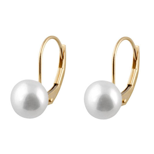 Dangling Leverback Freshwater Pearl Earrings