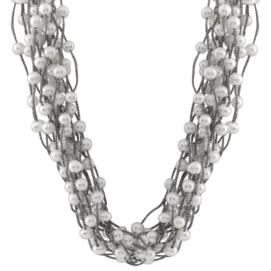 Fancy Pearl Chord Necklace