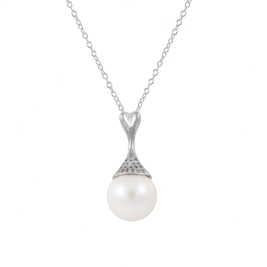 Heart Shaped Pearl Pendant