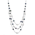 Load image into Gallery viewer, Dangling Triple Bib Pearl Chain Necklace
