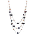 Load image into Gallery viewer, Dangling Triple Bib Pearl Chain Necklace
