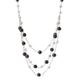 Load image into Gallery viewer, Dangling Triple Bib Pearl Chain Necklace
