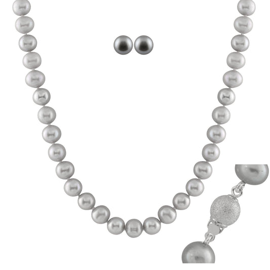 Lustuous Gray 2 Piece Pearl Set